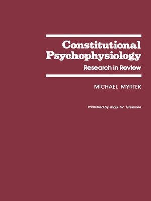 cover image of Constitutional Psychophysiology